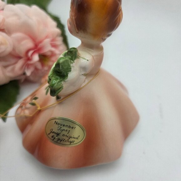 Vintage Josef Originals November Topaz Birthday Stone Figurine (Repaired) - Picture 6 of 13